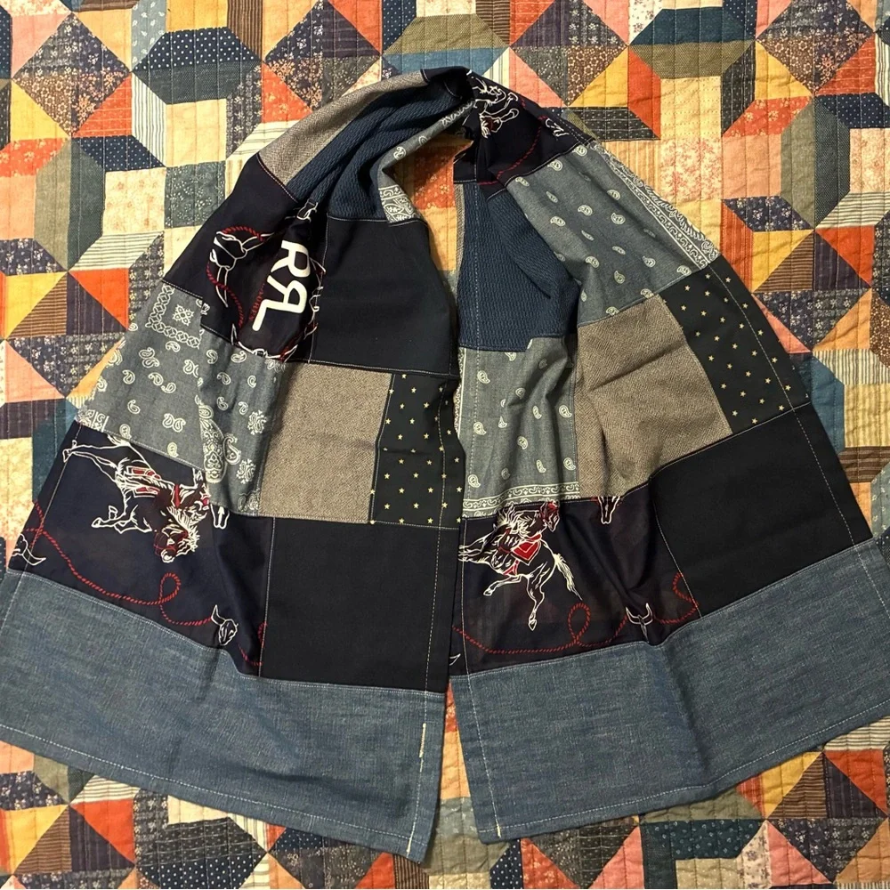 CUSTOM RRL/RL PATCHWORK SCARF (100% UPCYCLED RALPH LAUREN FABRICS)- 1 OF A KIND